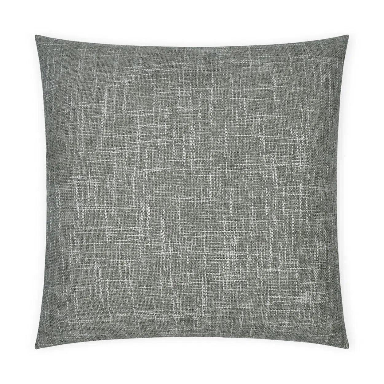 Zareen Slate Solid Textured Grey Large Throw Pillow With Insert